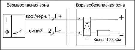 Датчик бесконтактный индуктивный взрывобезопасный стандарта "NAMUR" SNI 07S-4-S